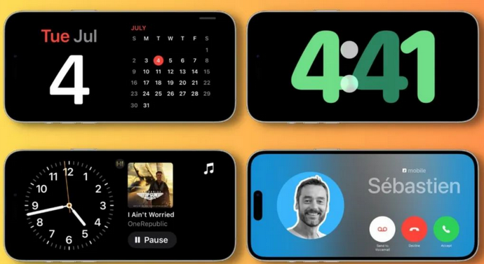 大洼苹果手机维修分享iOS17横屏充电待机显示有什么好处 